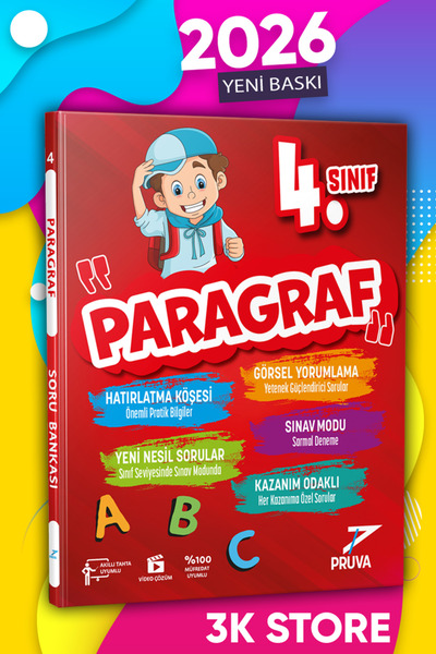 Pruva Akademi 2026 Pruva 4. Sınıf Paragraf Soru Bankası