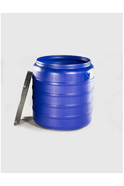 sterk Bidon 350 Litri Plastic cu Capac prin Înfiletare, Sterk, Albastru