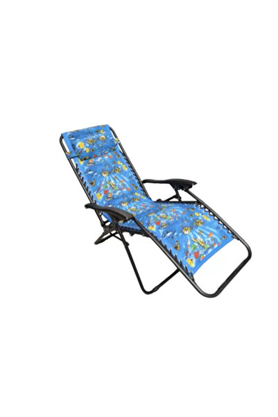 Gimihome Kempingová stolička s opierkou hlavy, látka so vzorom ryby, nosnosť ...