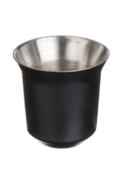 SHOPIENS Black Stainless Steel Cup for Espresso Coffee 70 ml