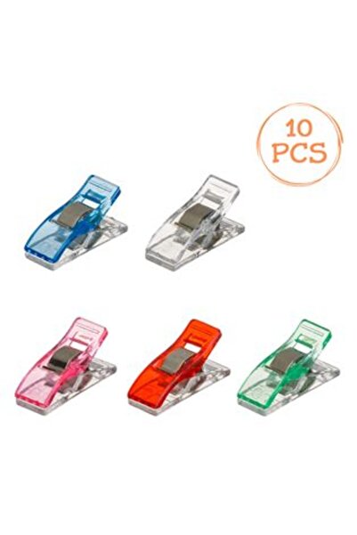 Jumbo Tailor's Clips of Different Colors - 10 pcs