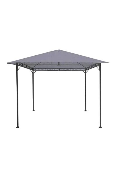 JollyMag Κιόσκι κήπου/βεράντας, μεταλλικός σκελετός, γκρι, 3x3x2,55 μ., Έλενα