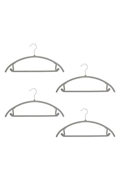 SHOPIENS Umerașe din catifea gri 44 cm - 4 buc