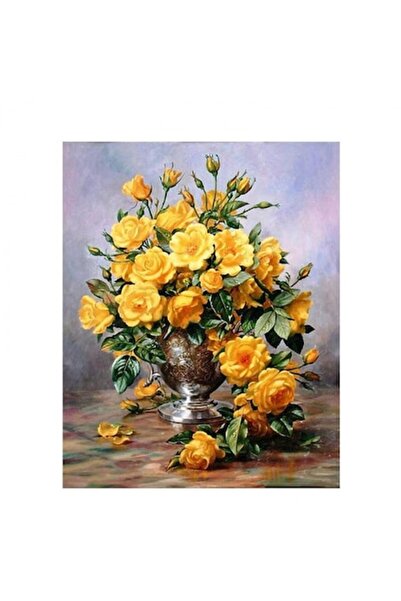 OEM Set pictura pe numere - Trandafiri - panza pe rama lemn 40x50 cm