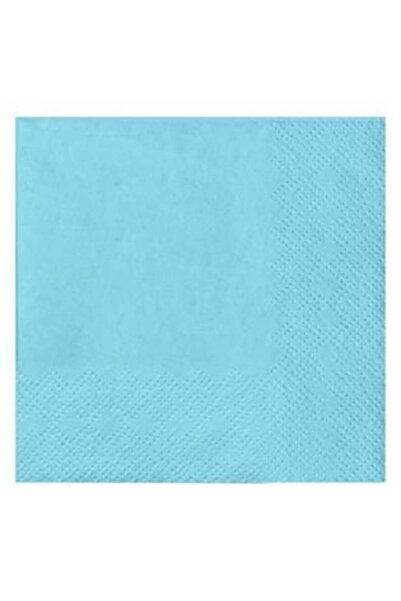 SHOPIENS Table Napkins with 2 Layers Pastel Blue 21 x 21 cm - 25 pcs