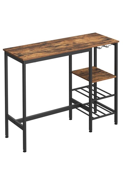 JollyMag Kuchynský/obývací/barový stôl, Artool, vysoký, svetlý, oceľ, s držia...