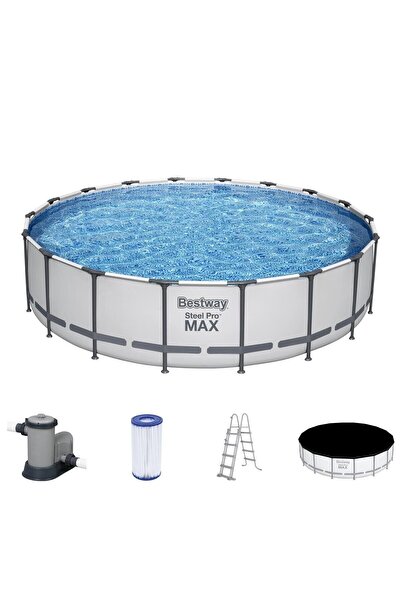 JollyMag Piscina structura metalica, rotunda, cu filtru, pompa, scara, prelat...