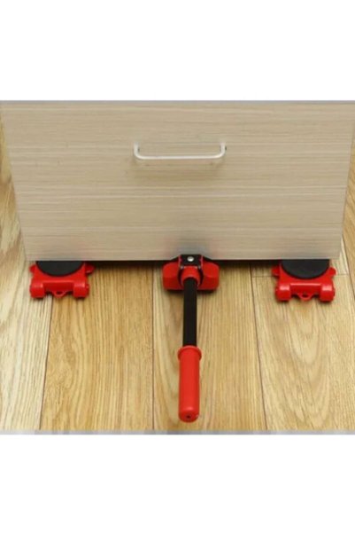 OEM Set transportat si ridicat mobila, cu role pentru ridicat si mutat obiecte grele, maxim 150 kg, Rosu
