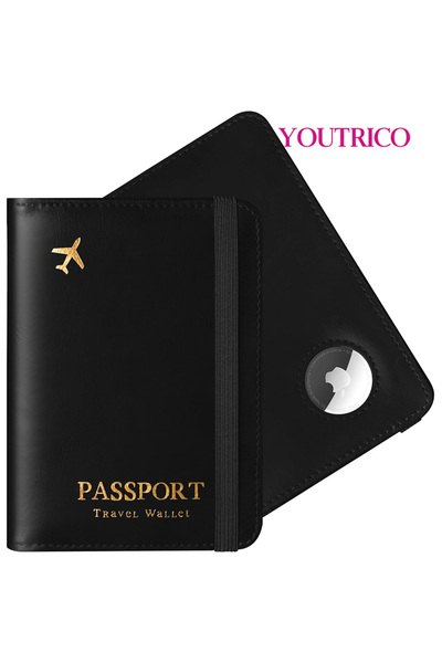 Youtrico حامل جواز سفر Air Tag، غطاء محفظة جواز سفر RFID للنساء، حافظة حماية جواز السفر، بدون Airtag،