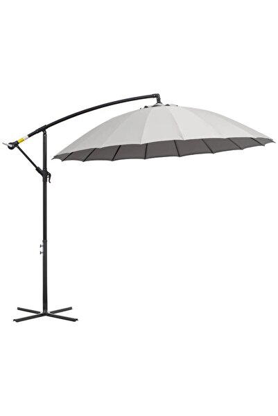 JollyMag Umbrela gradina/terasa, articulatie tip banana, cu manivela, gri, 29...