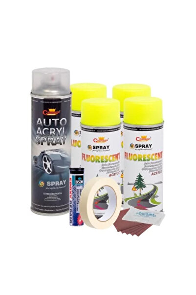 Avex Complete rim repair and painting kit, Fluorescent Yellow color, V4
