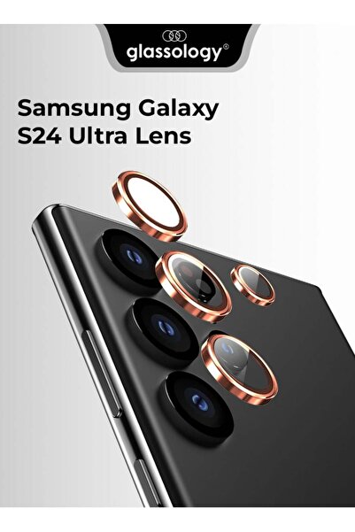 Glassology واقي عدسة ذهبي لهاتف Samsung Galaxy S24 Ultra – حماية فائقة للكاميرا