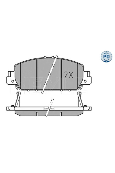 MEYLE Комплект спирачни накладки за преден мост, дискови спирачки Honda Accor...