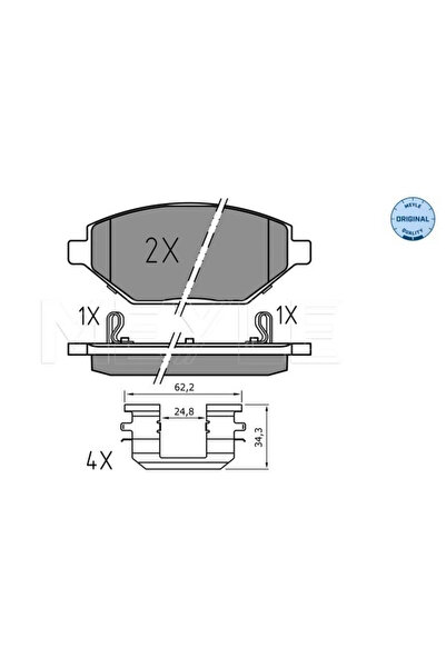 MEYLE Set Placute Frana Frana Disc Punte Fata Opel Karl 2015-2018