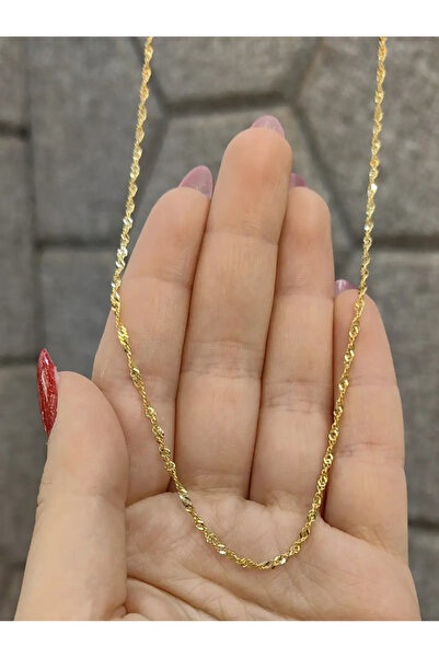 nasipkuyumcu 14 Ayar Si̇ngapur Zi̇nci̇r Altin Kolye No 2 Xznc00737