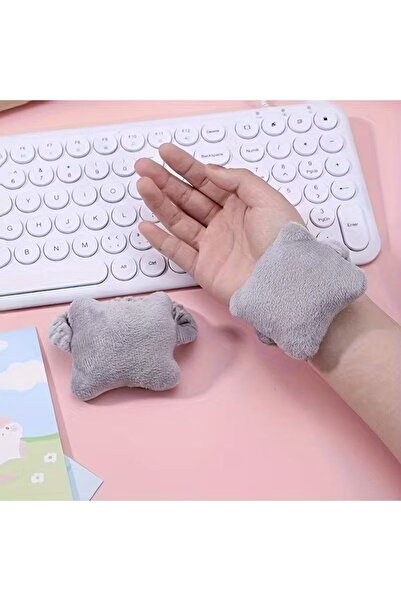 merdümek Mouse peluş bilek desteği 2'li gri