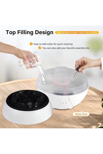 Generic Volcano Aroma Humidifier | Color Flame Effect, Auto Shutoff, Quiet Ultrasonic