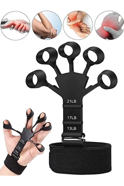 Generic مقوي قبضة اليد، جهاز تمرين الأصابع القابل للتعديل وممدد الأصابع، لتخفيف آلام التهاب المفاصل، وتدريب