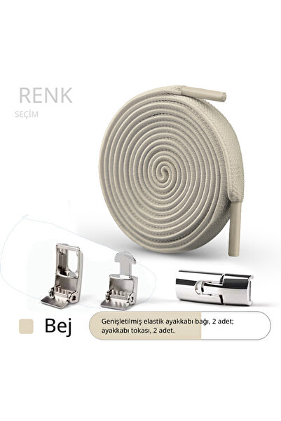 FIVIONT Elastic Shoelaces with Metal Buckle – Easy to Put on & Take Off, Flexible Comfortable Shoelaces (1 Pair)