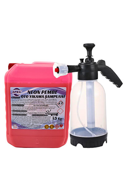 Apex Pembe Köpük 5 Kg Ve Köpük Atan Pompa 2 Lt, Araç Köpükleme Seti - Oto Yık...