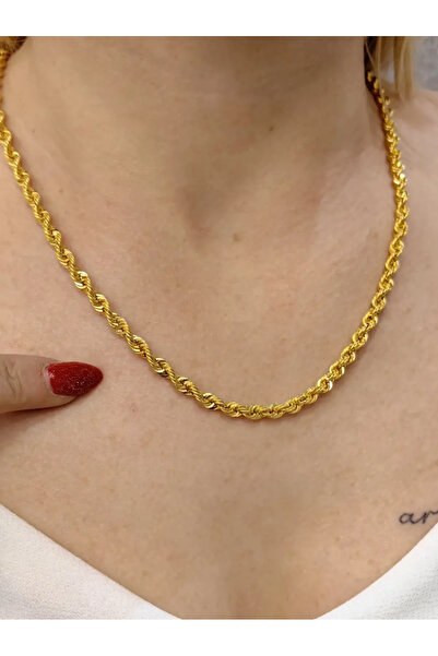 nasipkuyumcu 14 AYAR BURGU HALAT ZİNCİR NO6 ZİNCİR ALTIN KOLYE XZNC00072