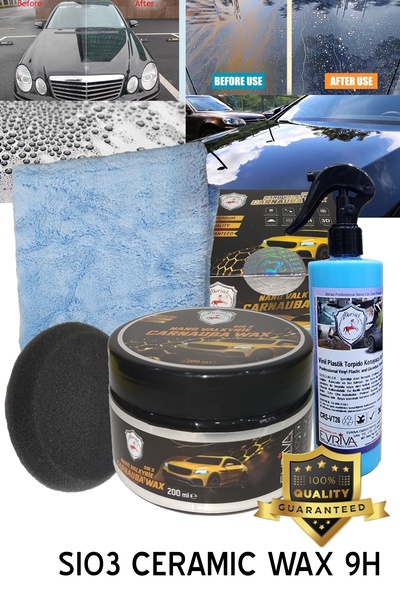 Abrias Seramik Wax 9H 200GR Vinil Plastik Aksam Torpido Parlatıcı ve Koruyucu Pro 400ml