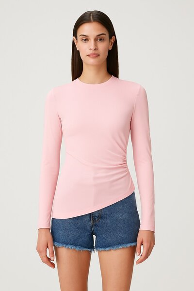 HAKKE BLUZ cu mânecă lungă asimetrică