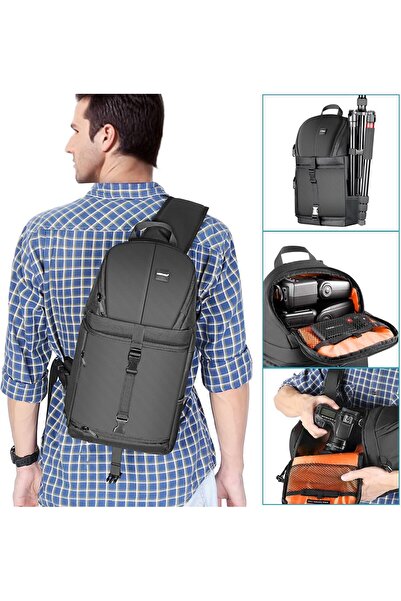 NEEWER Professional Camera Sling Backpack for Nikon Canon Sony and Other DSLR and Lens, Tripod, Othe