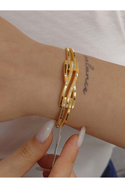 nasipkuyumcu 8 AYAR AJDA DESEN KABURGA ALTIN KELEPÇE KLP00642