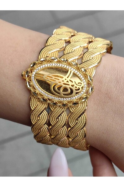 nasipkuyumcu 8 AYAR TUĞRALI 3 LÜ ÖRME TARZ KELEPÇE KLP00398