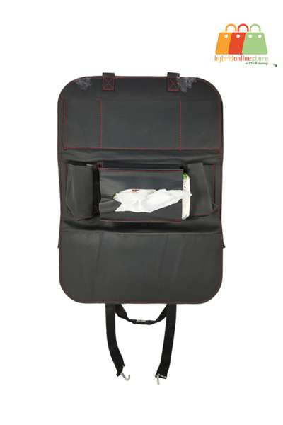 Generic سجادة للمقعد الخلفي للسيارة مع حامل مناديل