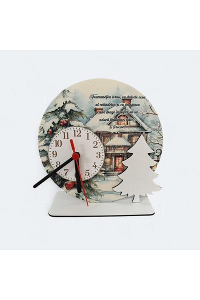 DLC Christmas decoration with clock