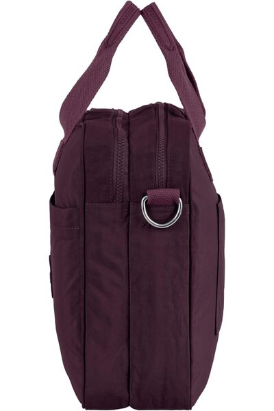 Caprice Collection Laptop Bag, 15.6" Padded Sleeve, Water-Resistant Nylon, Organizer Pockets BSD-KP026 (BURGUNDY)