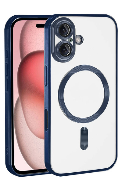 UnDePlus Apple iPhone 17 için Magsafe ile uyumlu Kılıf Kamera Lensli Korumalı Şeffaf Silikon Kapak