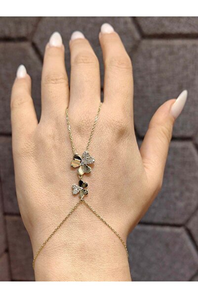 nasipkuyumcu 14 AYAR ÇİFT YONCA MODEL ŞAHMERAN SAH00029