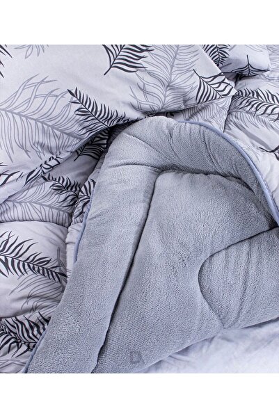 Eyüpoğlu Double Size Feather Patterned Luxury Welsoft Cotton Silicone Pufidik Quilt 195X215 + 2 Pillowcases
