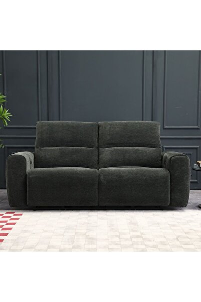 Danube Home Quantum 3 Seater Fabric Power Motion Recliner - Grey, Plywood + L...