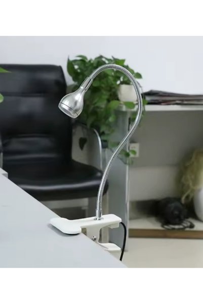 gaman Clamp-On Acrobatic USB Desk Lamp - Work Lamp - 360 °   Flexible Body - White Led