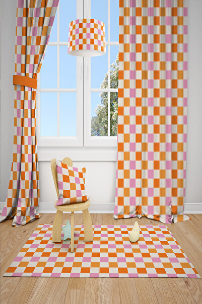 BelezaHome ستارة خلفية لغرفة الأطفال ذات جناحين بتصميم البرتقاليات