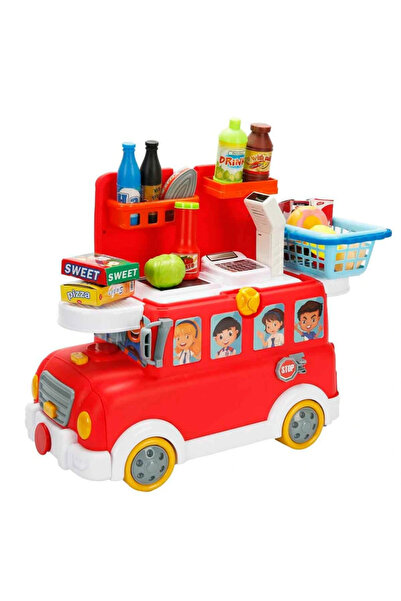 My Reality Fashion 2in1 Sound and Light Supermarket Bus Play Set 28 Pieces