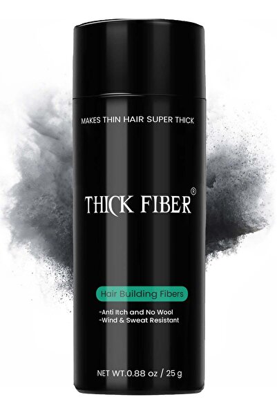 Thick Fiber ألياف بناء الشعر - 25 جرام، أسود