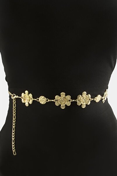 TakÇalıştır Rose Metal Chain Belt