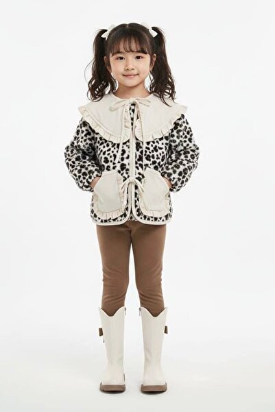 Minigimin Cicileri Set de iarnă din 2 piese pentru fetiță, cu guler cu volan,...