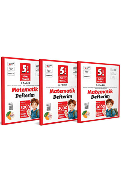Editör Yayınevi 5. Sınıf Süreç Odaklı Matematik Defterim (3 Fasikül) - Kareko...