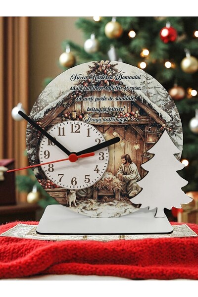 DLC Christmas decoration with clock