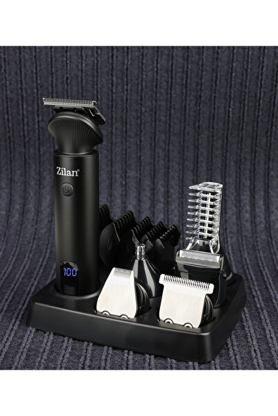 Zilan Zln8672 Hair Clipper, 140-170 Minute Runtime, 6 Different Heads and 7 Trimming Levels