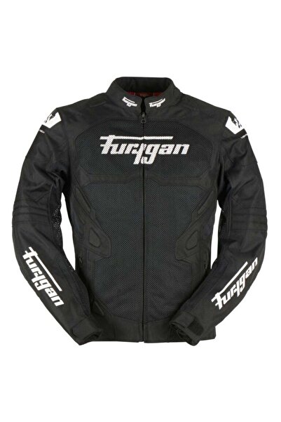 Furygan Atom Vented Evo Yazlık Korumalı Erkek Ceketi Siyah Beyaz