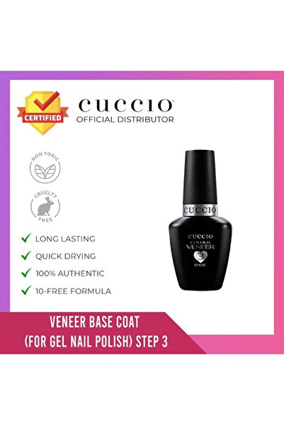 CUCCIO Kit Veneer Base & Top Gel, 26 ml - Base Coat Treatment 13 ml and Top Coat 13 ml