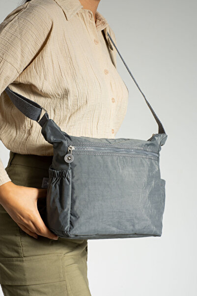 MEGA ÇANTA Klinkır Fabric Multi-Compartment and Large Volume Crossbody Women's Bag