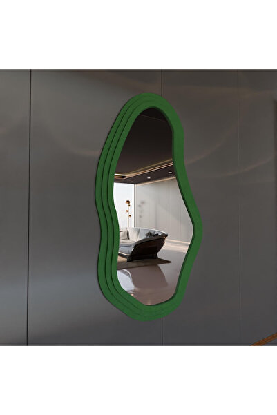 Aypars Atölye 50x88 cm WaveLine – Dalgalı Form Duvar Ayna (Dekoratif Çerçeveli, Modern Tasarım, Renk Seçenekli)